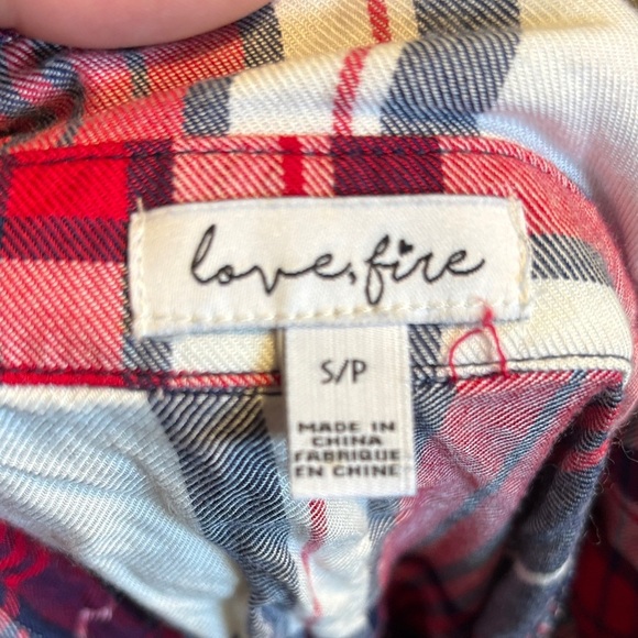 Love, Fire Vibrant Plaid Shirt - Picture 2 of 2